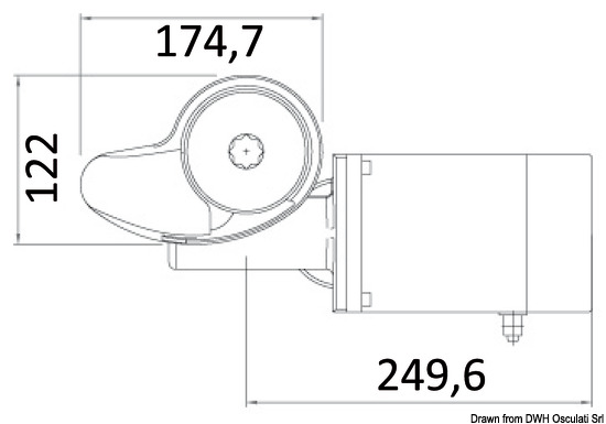 Verricello ITALWINCH Smart 700W 12V - 6mm alto c/campana